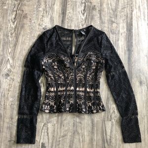 Long sleeve corset top